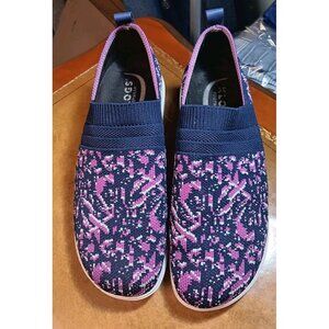 Klogs (7.5) Breeze Women's Delft Magenta Knit Fabric 7.5 M Clog Slip‎ Resistant